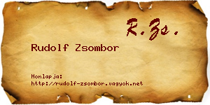 Rudolf Zsombor névjegykártya